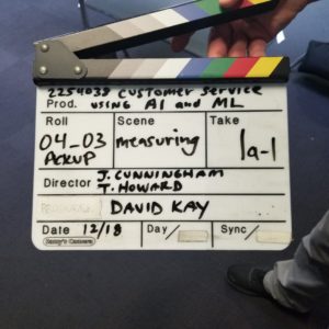 Clapperboard for AI and ML for Customer Service