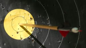 Target with arrow in bullseye